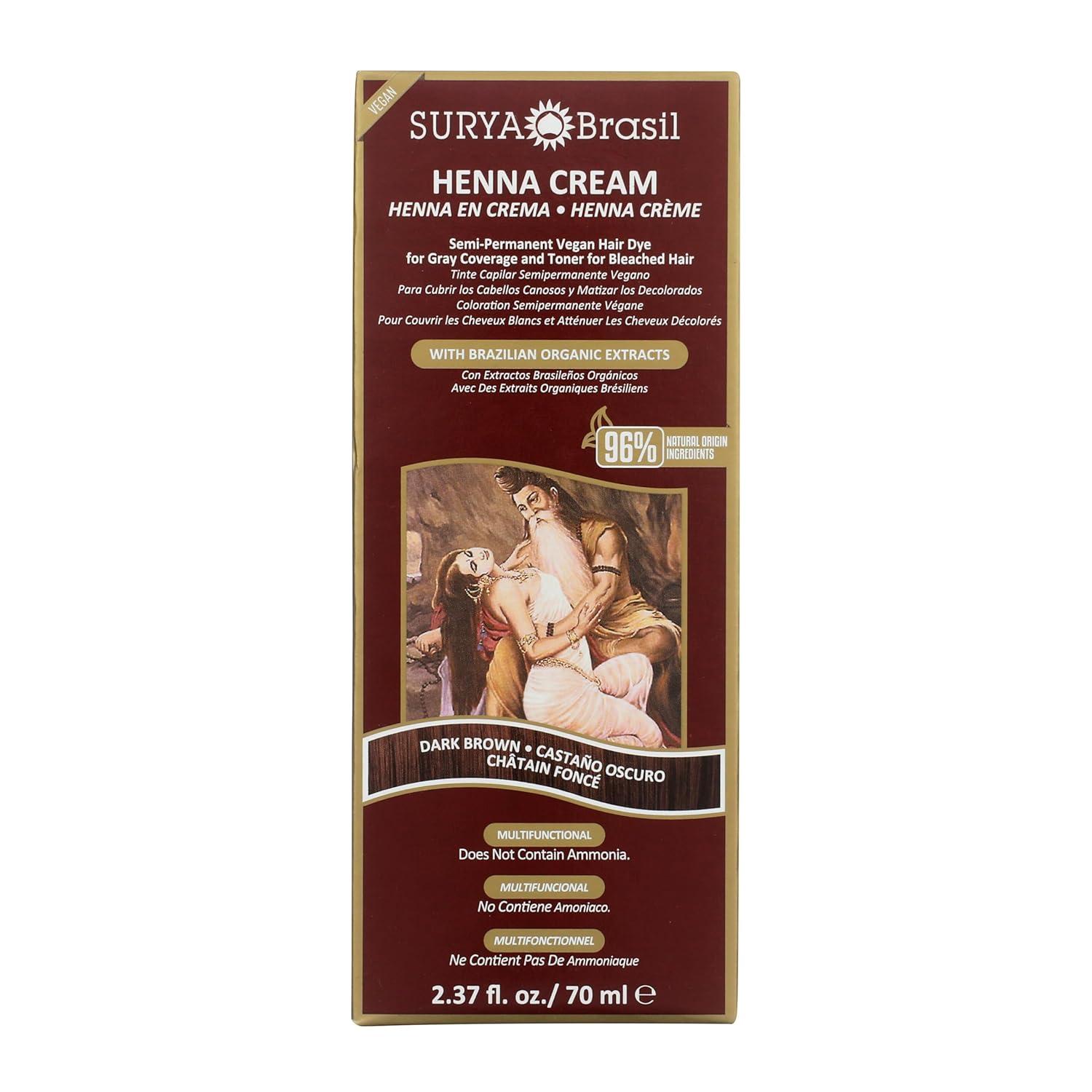 Surya Brasil Henna Cream Dark Brown 70ml / 2.37 oz image