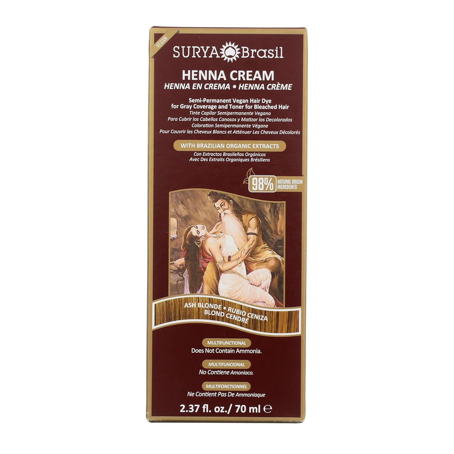 Surya Brasil Henna Cream Ash Blonde 70ml / 2.37 oz image