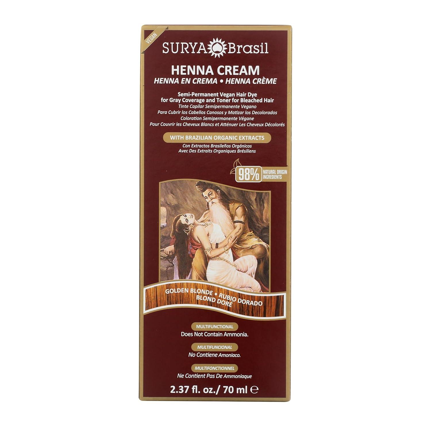 Surya Brasil Henna Cream Golden Blonde 70ml / 2.37 oz image
