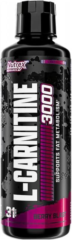 Nutrex Research L-Carnitine 3000 (31 Servings, Berry Blast) image