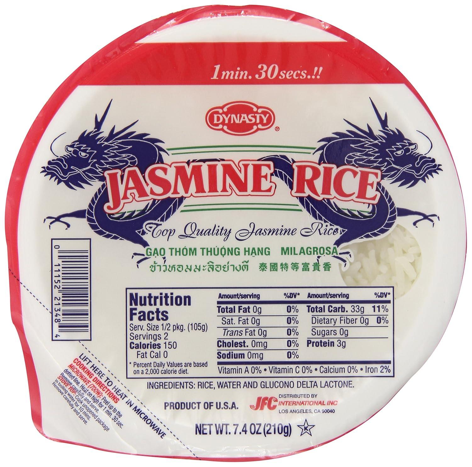 Dynasty Jasmine Cooked Rice, 7.40 Ounce image