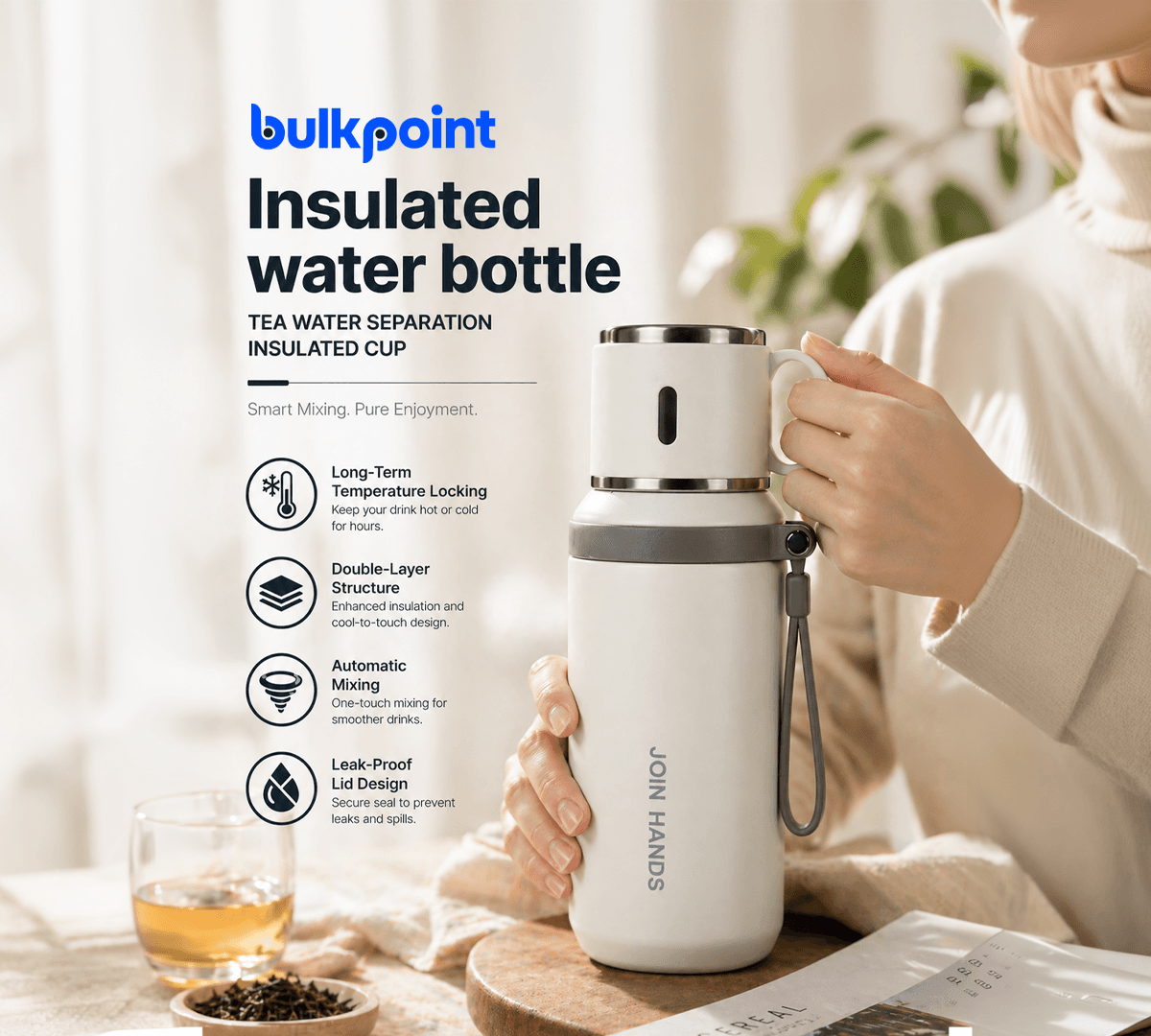Insulated water bottle (800ml) (kitc-55490) image