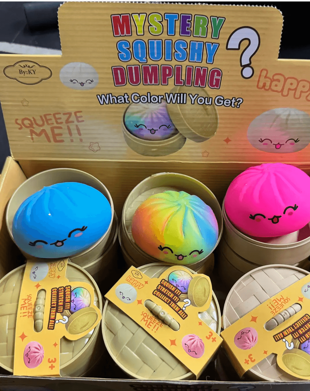 Squishy Mystery Dumpling - Steamed Bun METALIC - 12 Per Box image
