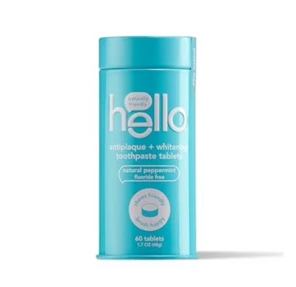 Hello Antiplaque + Whitening Toothpaste Tablets, 60ct image