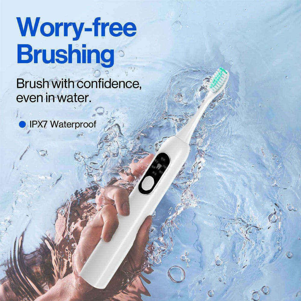 Hot Sale Powerful Ultrasonic Sonic Electric Toothbrush USB Charge Rechargeable Tooth Brushes Washable Electronic Whitening image