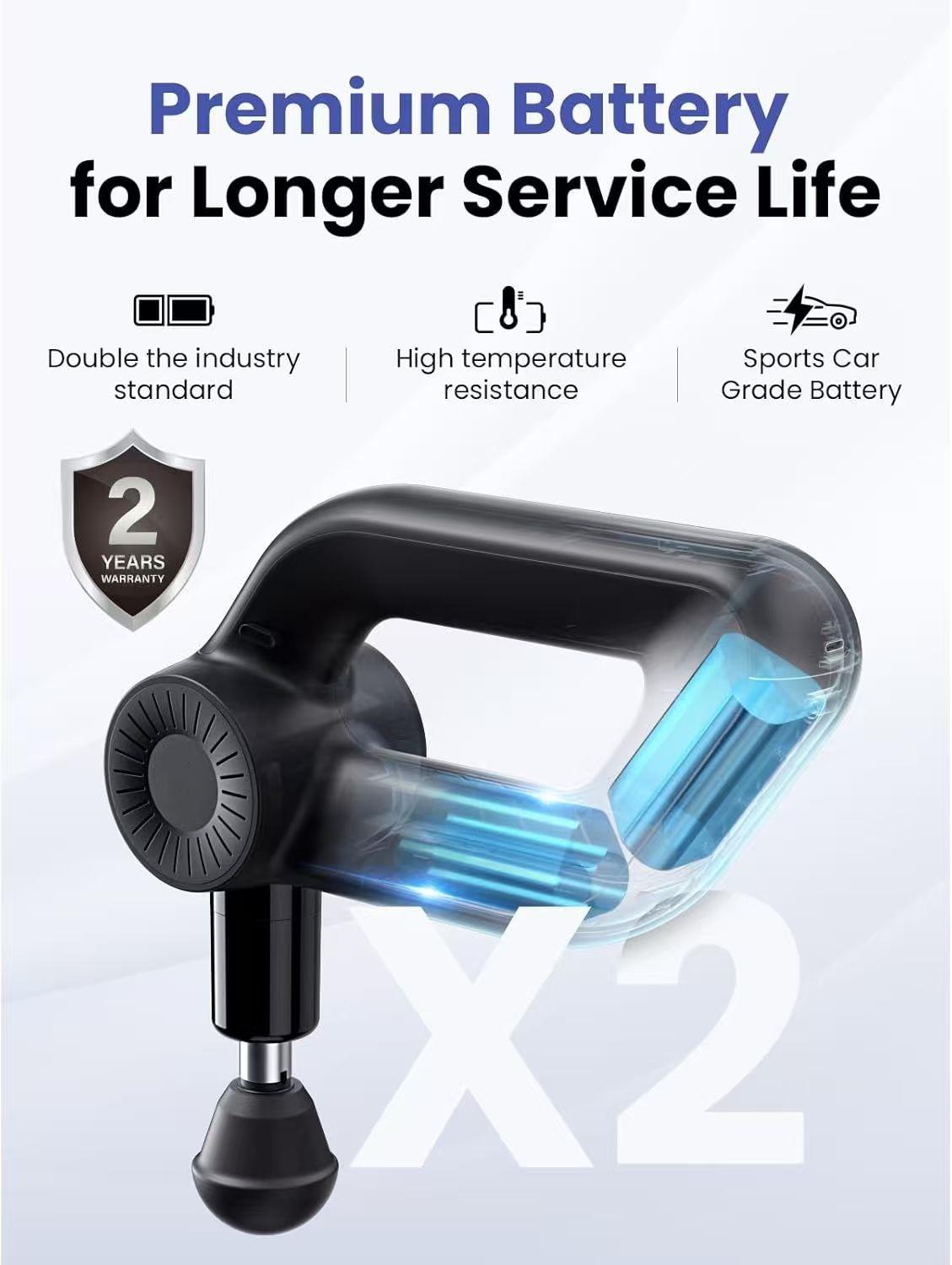 New Design Brushless Motor Massager Hammer Gym Fitness Professional Deep Muscle Mini Massager Gun image