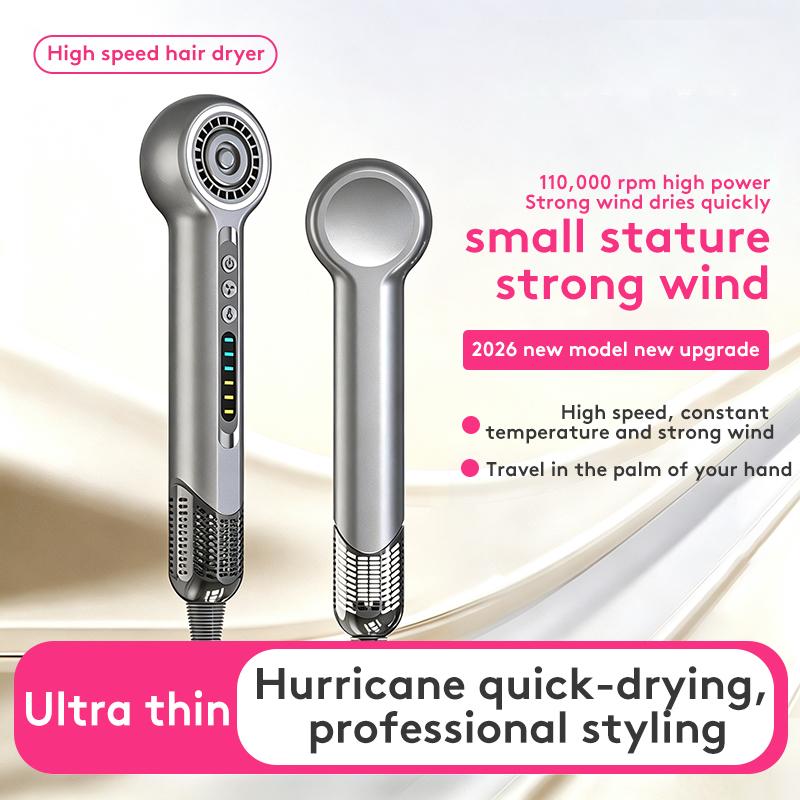 OEM Private Label High-Speed Hair Dryer 1400W 110,000RPM with 4 Attachments Salon Hair Dryer for Home and Travel image