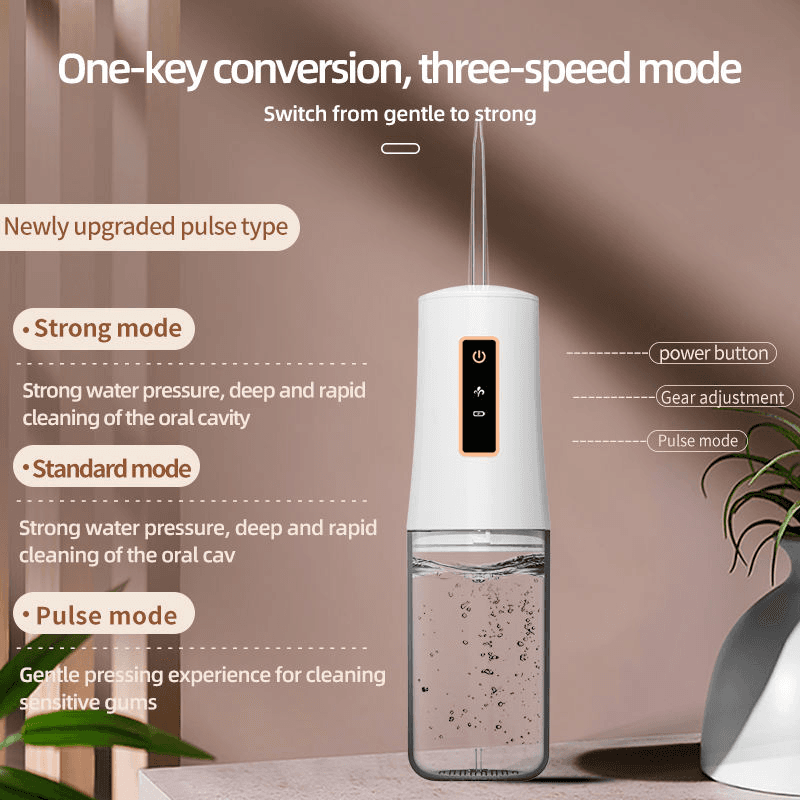 Electric Water Flosser Custom Portable Dental Cleaner Smart Built-In Large-Capacity Water Tank Handheld Water Flosser image