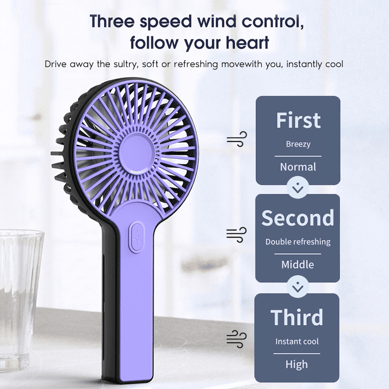 Mini Portable Rechargeable Hand Held Pocket Fan image