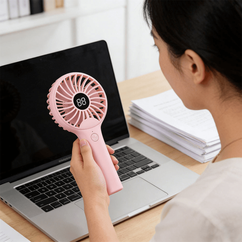 Handheld Fan Quiet Operation Long Lasting Portable Small Cooler Fan For Home Office Travel image