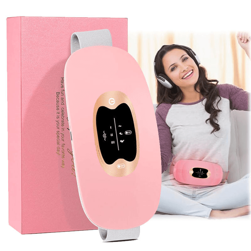 Electric Heating Menstrual Heat Belt for Period Pain Relief Cramps USB Charging Massage Heated Warm Palace Belt