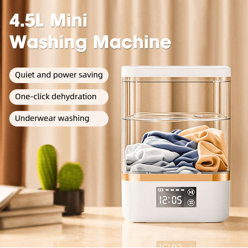Portable Mini Automatic Hosiery Washing Machine New Wireless Small Laundry Cup for Underwear Panties Mini Washing Machine image