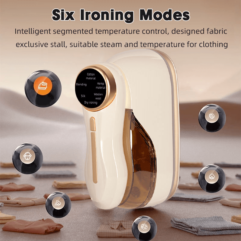 Portable Clothes Steamer Wet and Dry Ironing Rotatable Electric Professional Mini Steam Press Iron image