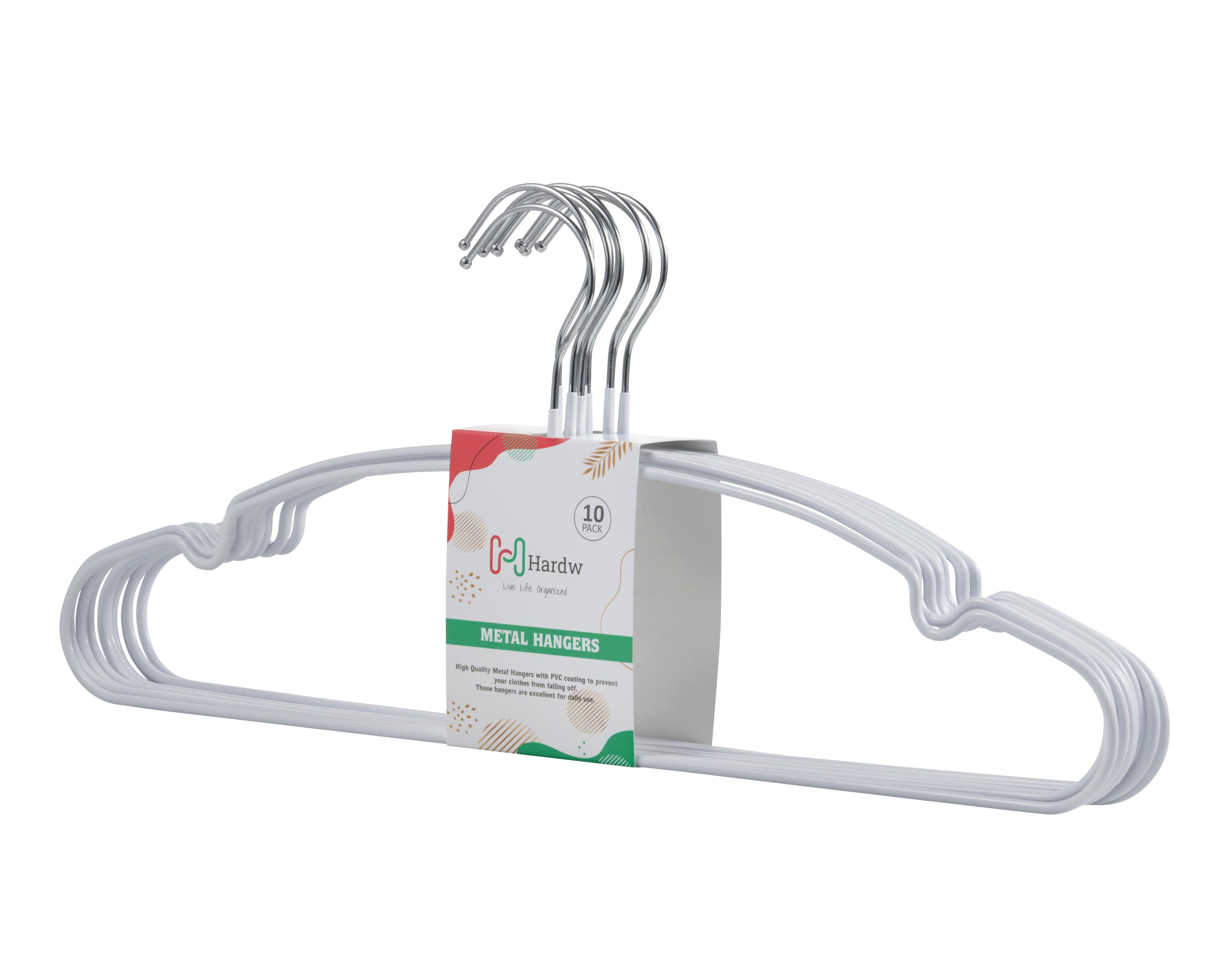 White Metal Hangers PVC Anti-Slip 200 Hangers image