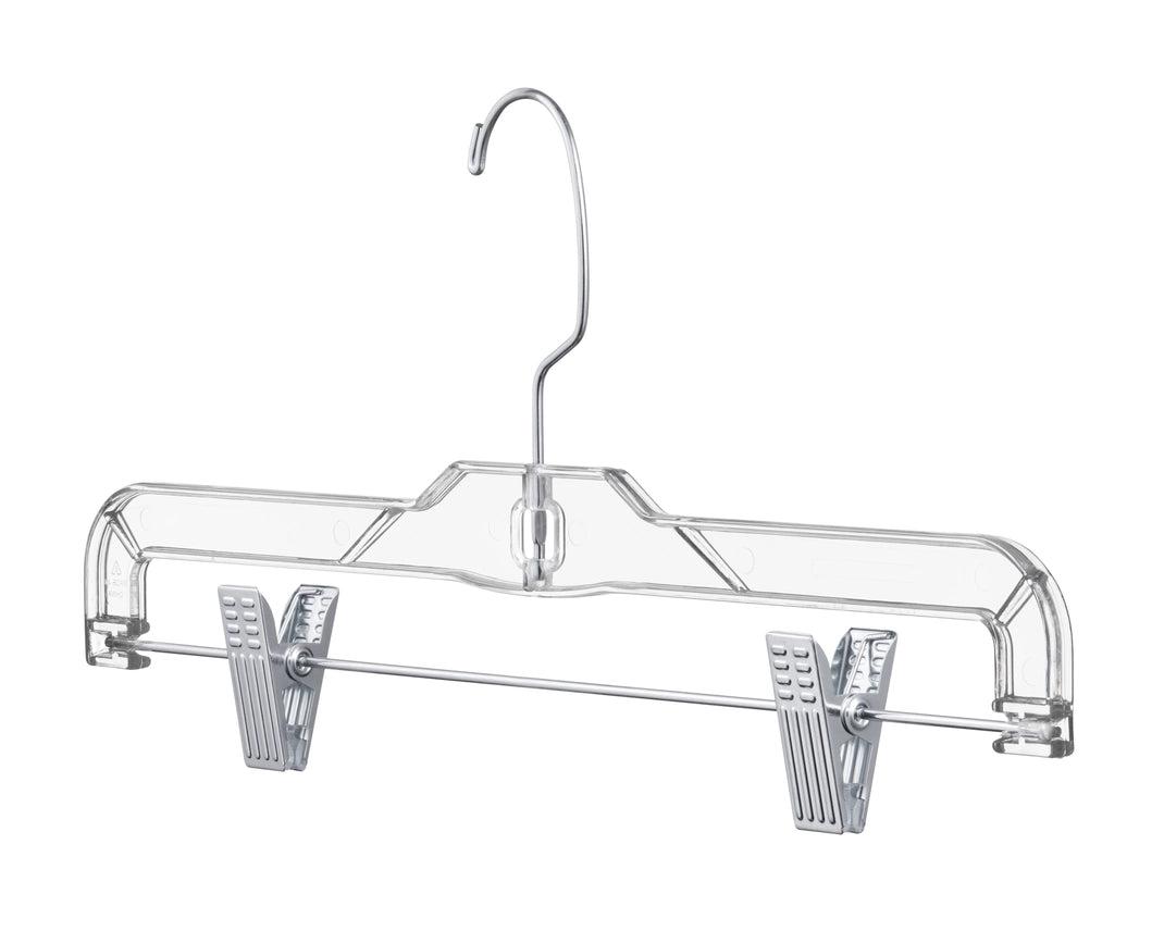 Clear Pant Hangers with Adjustable Non-Slip Clips - 100 Pack image