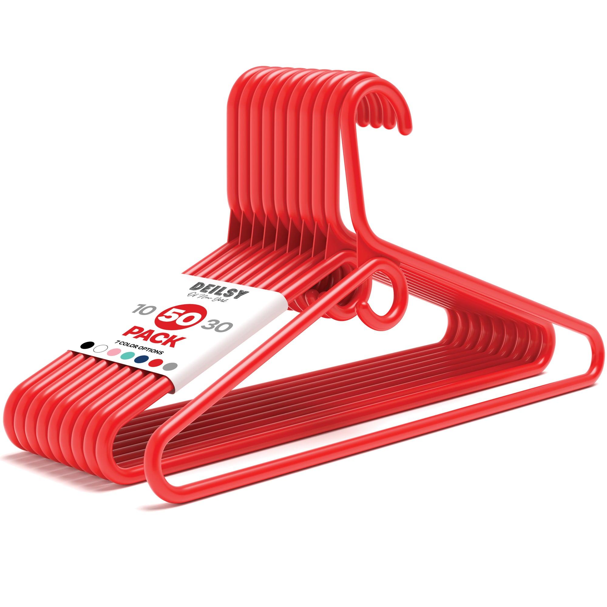 Gray Heavy Duty Hangers with Hooks - 100 Hangers image