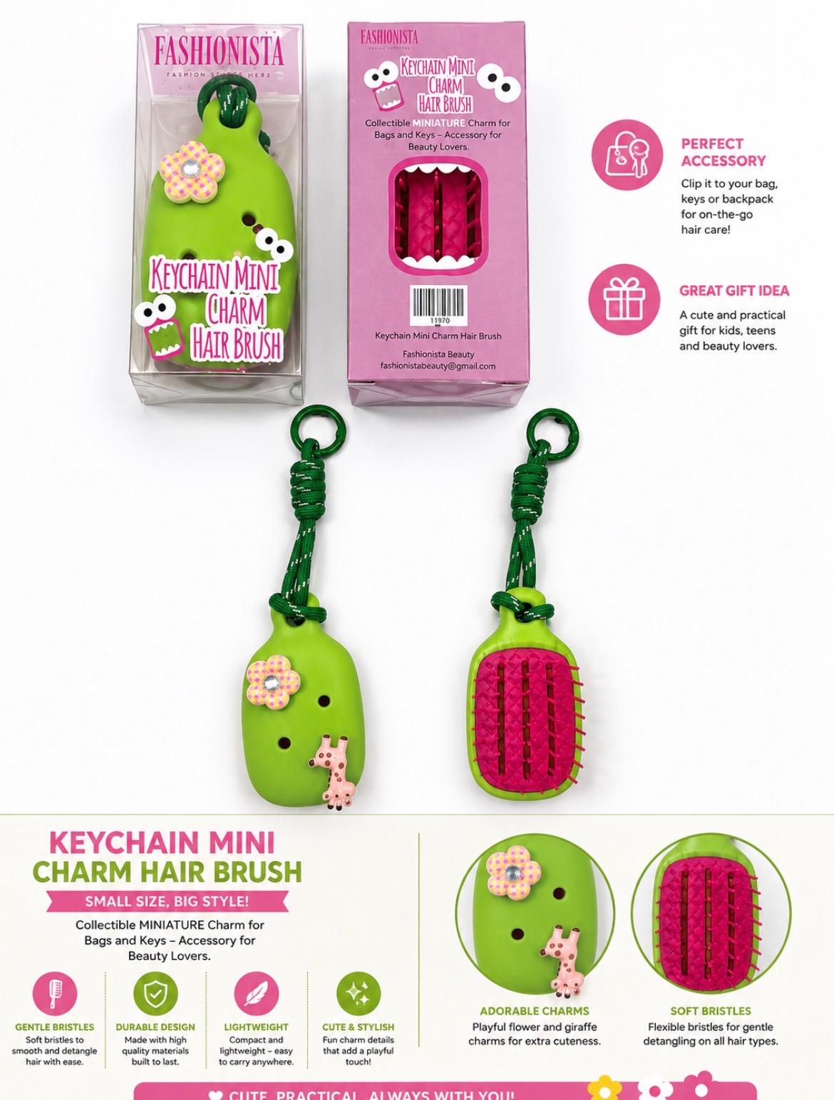 DIY MINI CHARM HAIR BRUSH KEYCHAIN image