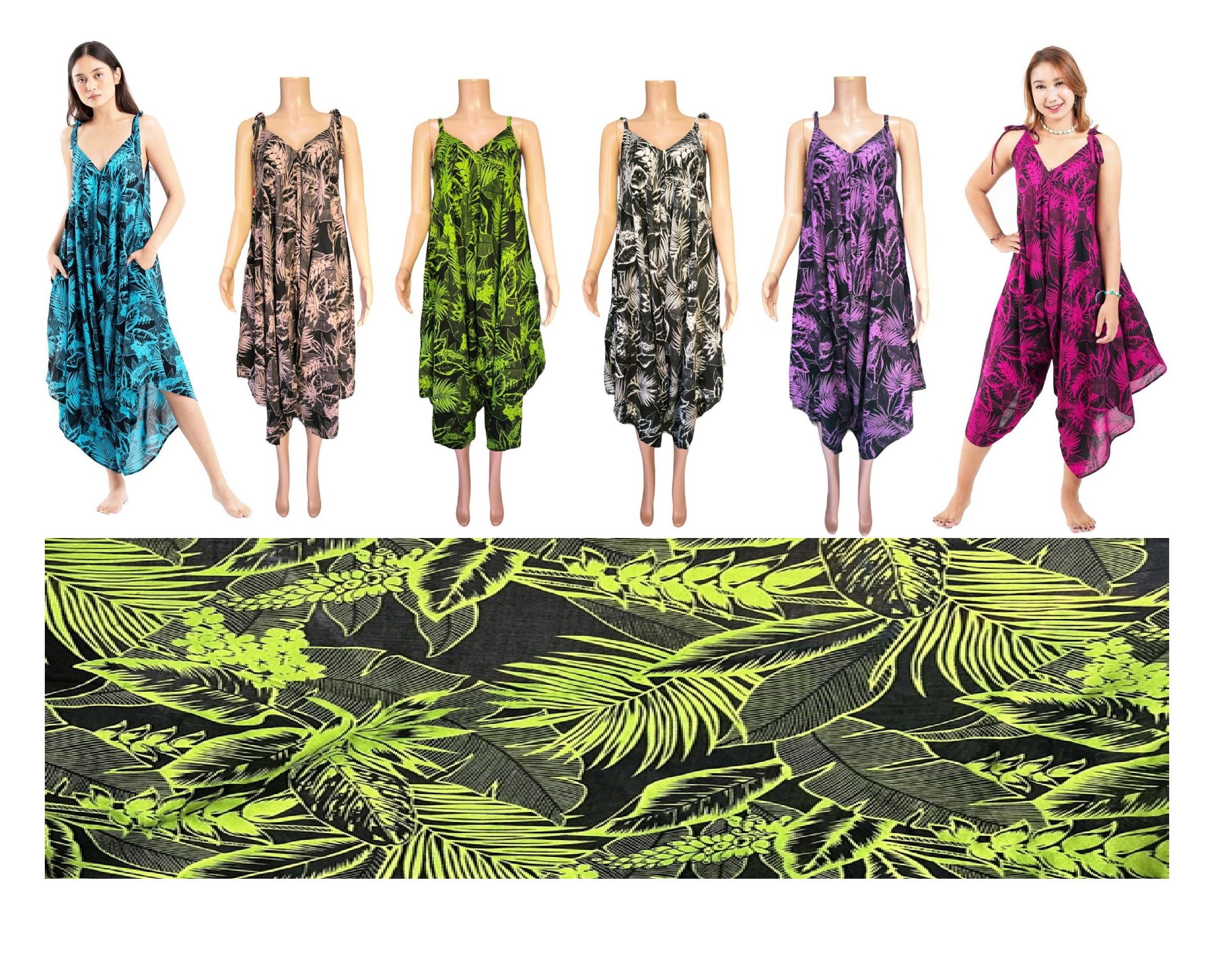Tropical Floral and Leaves Print Jumpsuit image