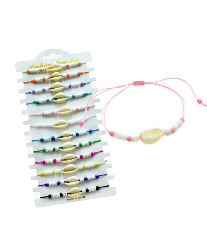 Adjustable Cowrie Shell Beaded Bracelet – Handmade Beach Style Friendship Bracelet image