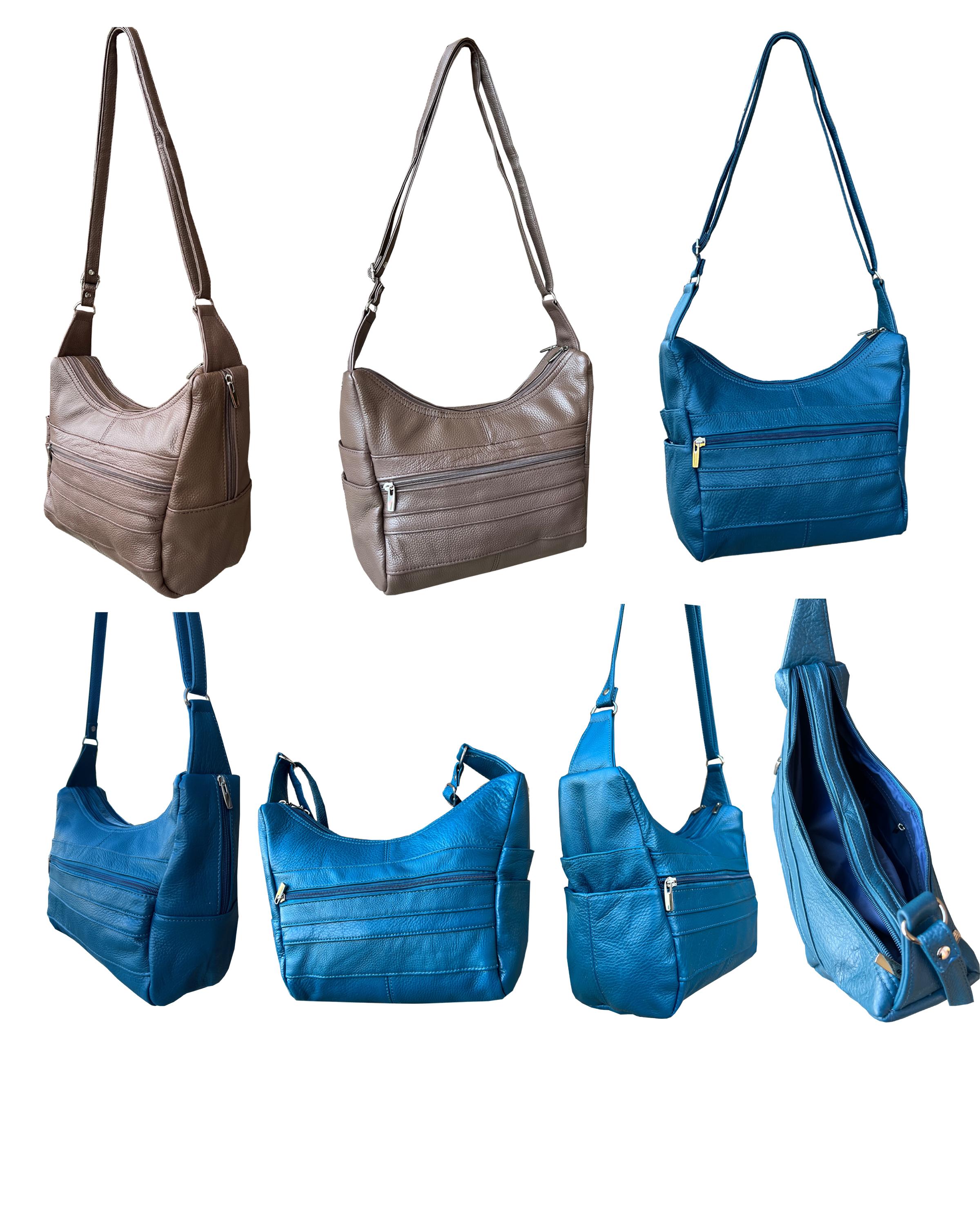 3003C leather crossbody with adjustable shoulder strap image