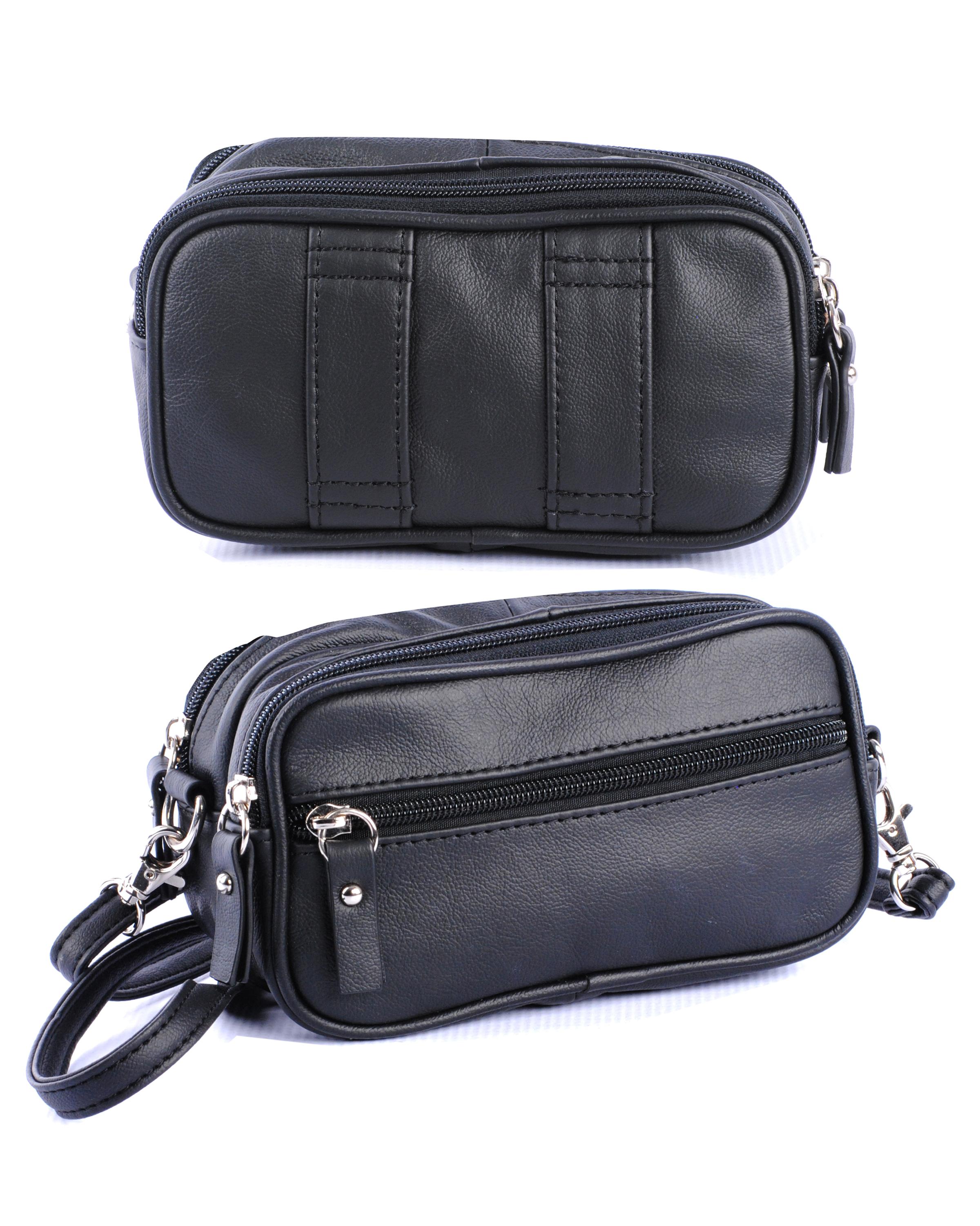 3068A-Cowhide leather mini crossbody shoulder bag with adjustable strap image