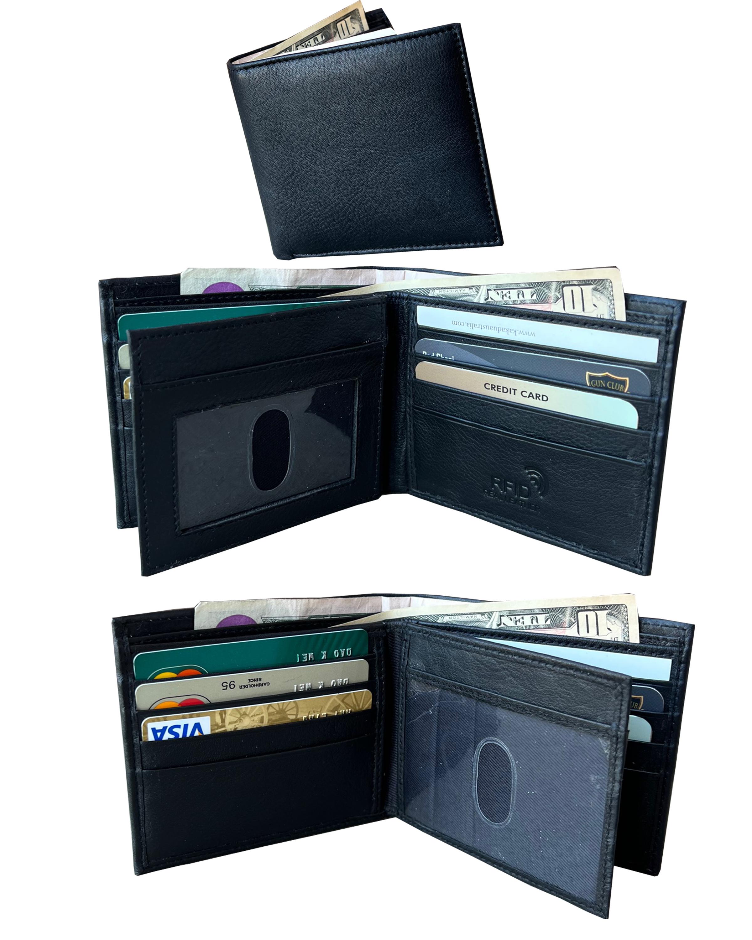 3121-RFID Blocker Leather Wallet - BK image