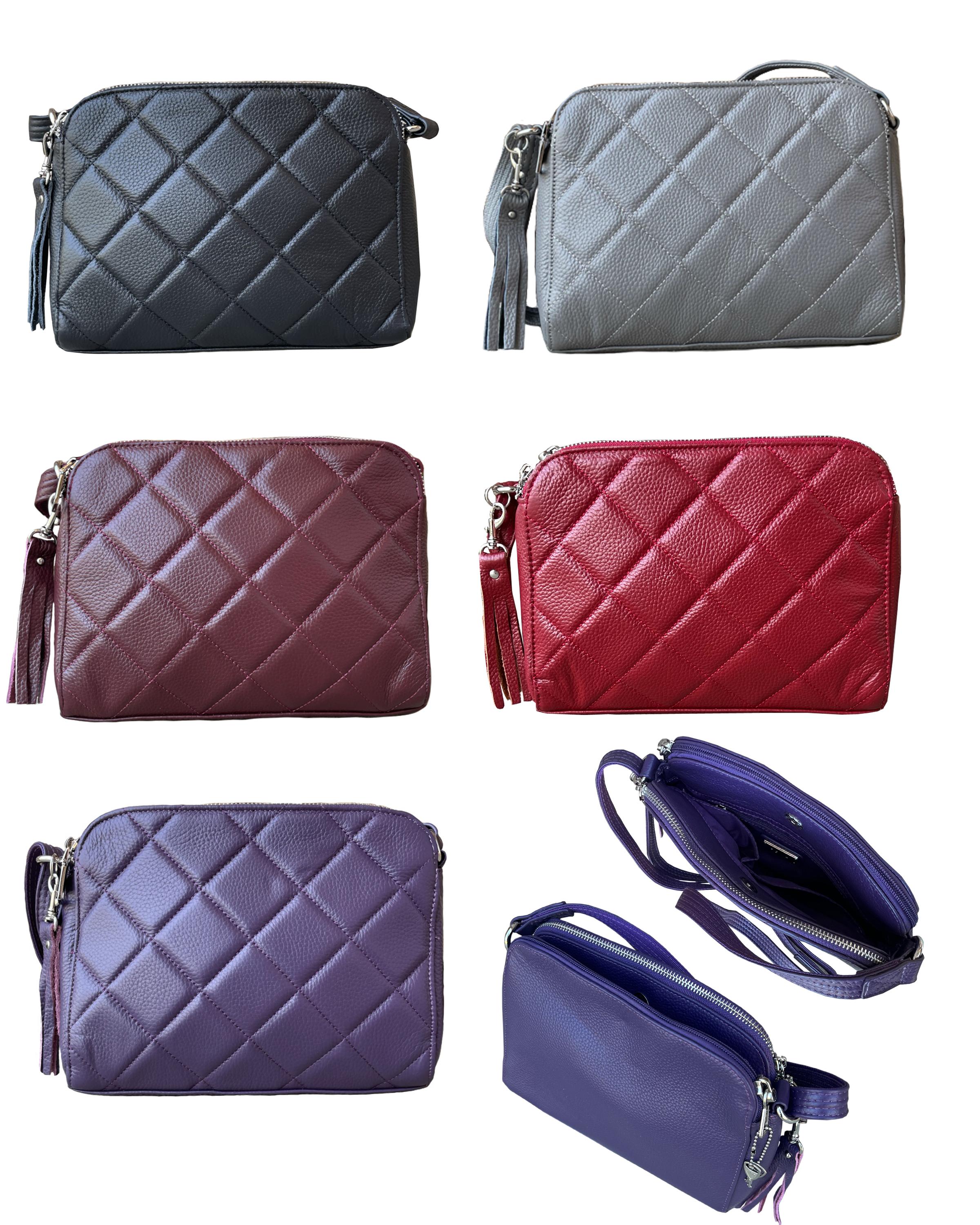 7048-Cowhide Leather Compact Concealment Purse $29.50 and up image