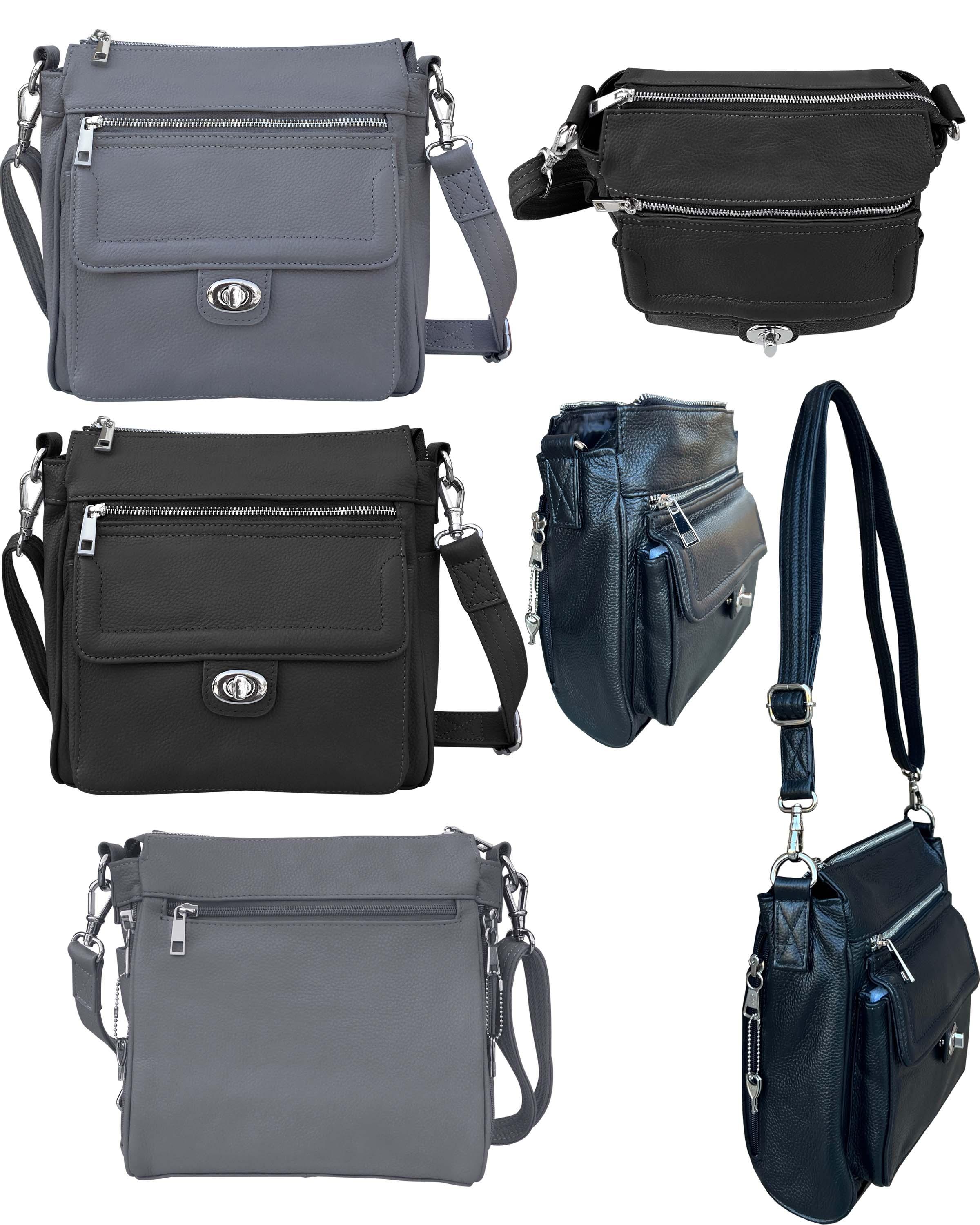 7084A-Concealment Purse - Black, Gray image