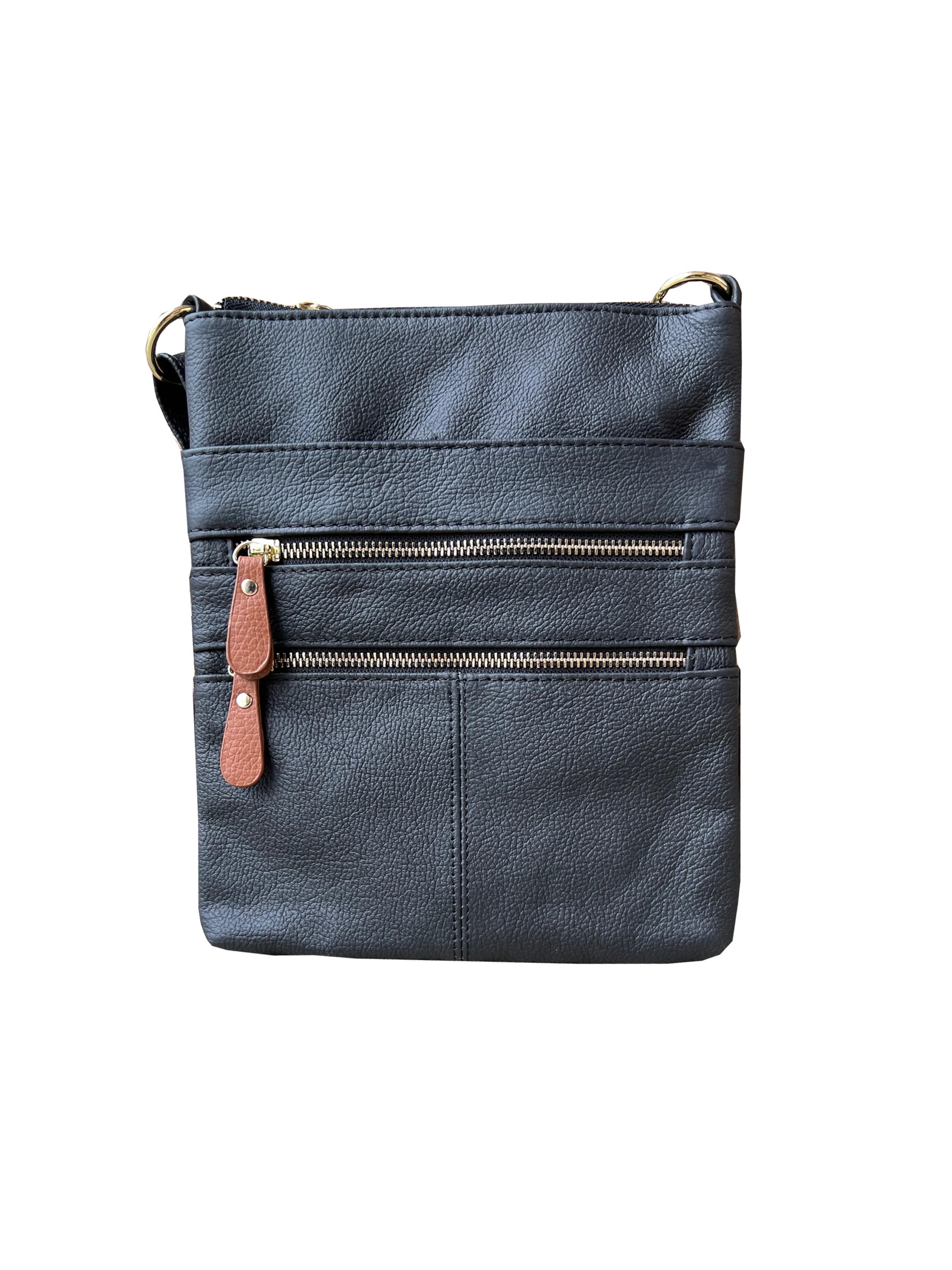 RM025-Leather Purse crossbody shoulder bag - BK image
