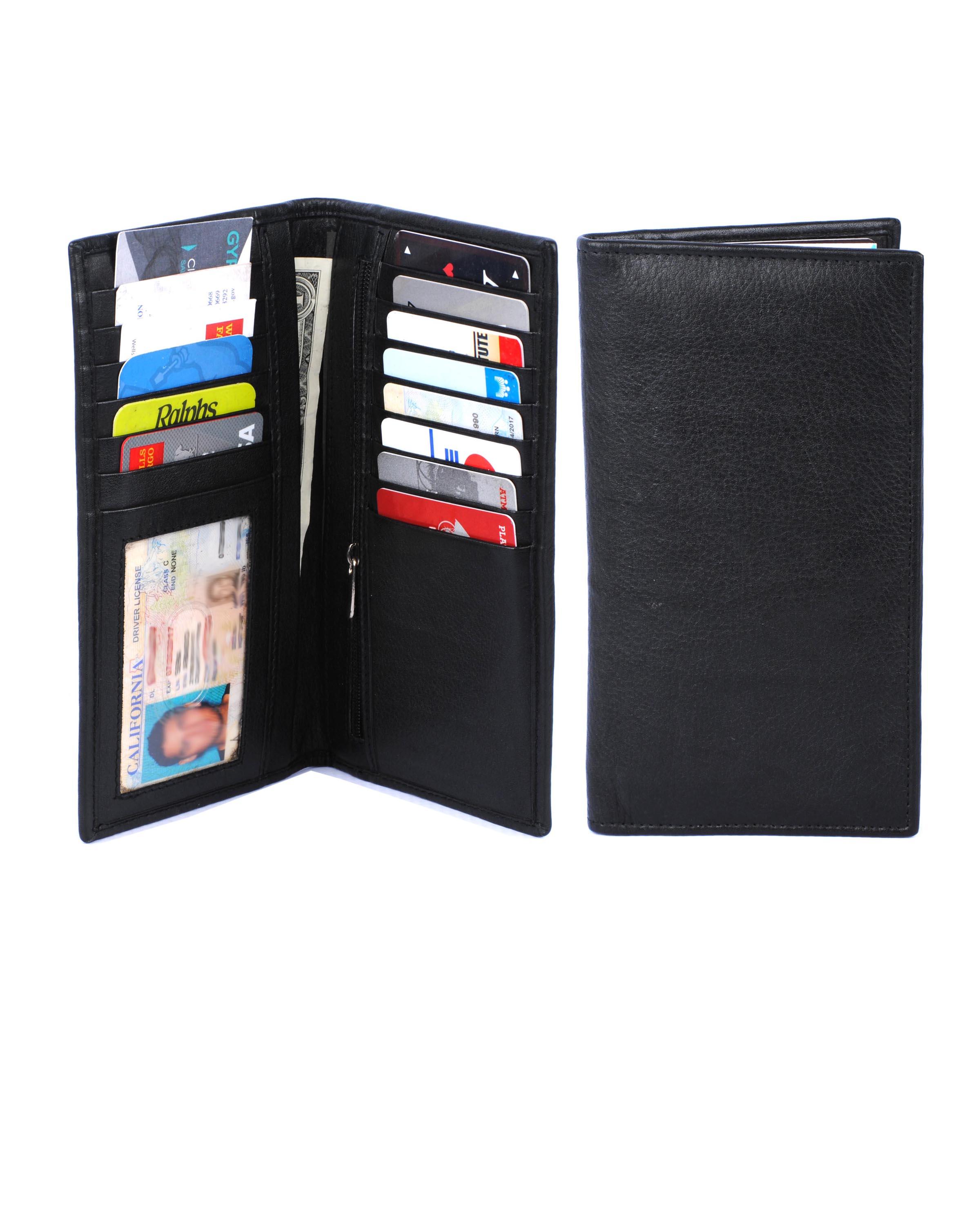 3234RF BK-Checkbook Wallet w/Credit Card Slots - BK image