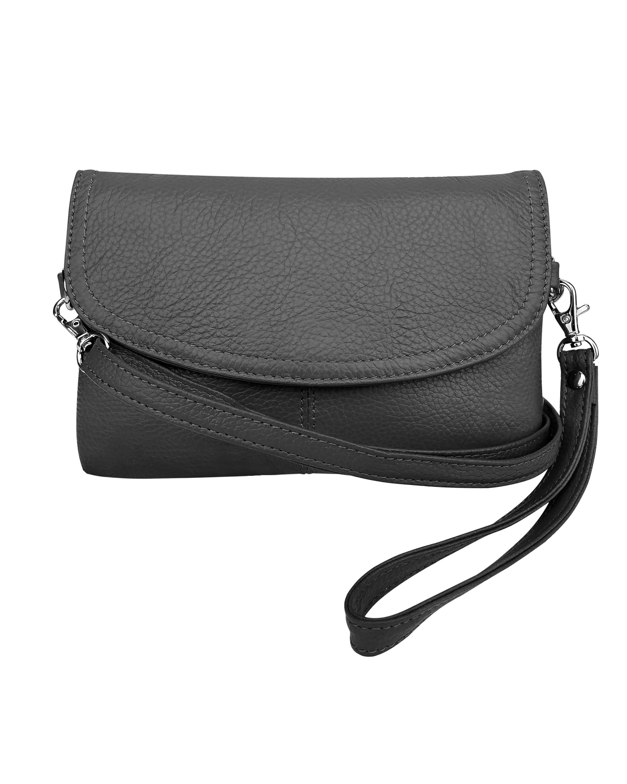 W005 BK-Compact Leather Purse - BK image