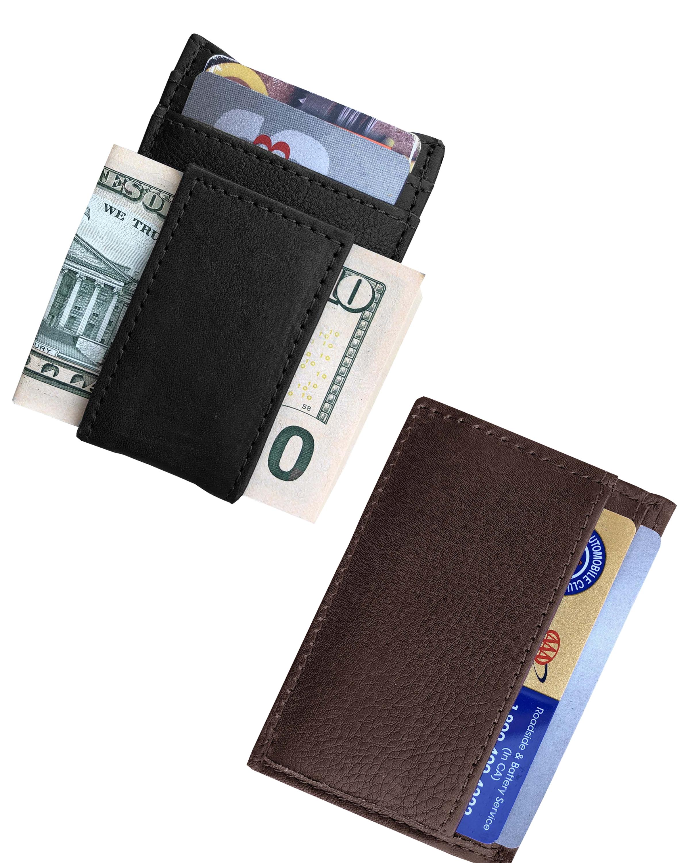 910BI-Wallet w/Money Clip Pocket - BK, BN image