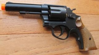 HFC Metal Gas Revolver Semi Auto Airsoft Gun Black & Brown image