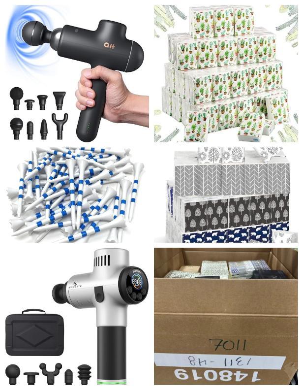 Massage Gun for Athletes, Stripe Golf Tee, Mini Paper Pocket image