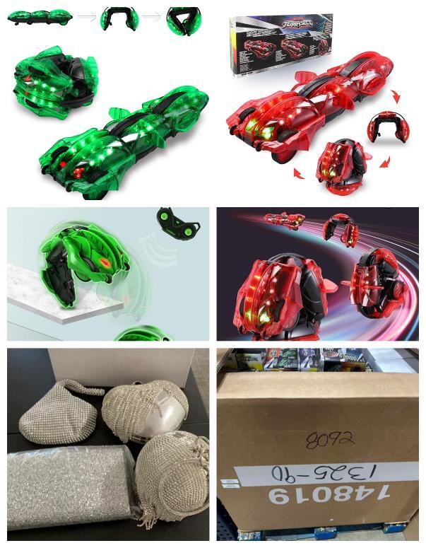 Remote Control Vehicle Red/Green, 4 Pcs Silver Clutch Purse