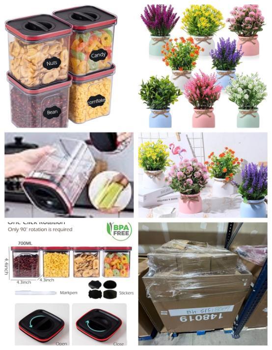 Airtight Storage Containers,8 Pcs Artificial Potted Flower image