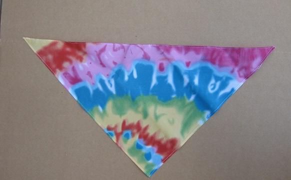 14" x 14" x 20" - Triangle - Cotton - Tie Dye Pattern - Bandanas - PIECE - PRICED. image