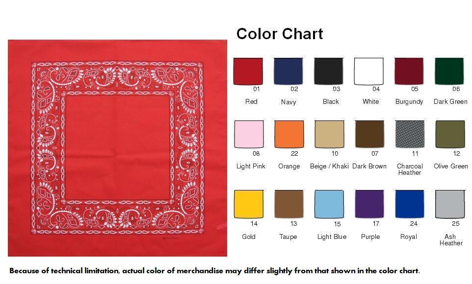 22"x22" - Polyester - Open Center - Paisley - Bandanas - PIECE - PRICED. image