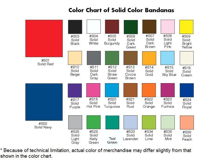 27"x27" - Oversized - Polyester - SOLID Color - Bandanas - PIECE - PRICED. image