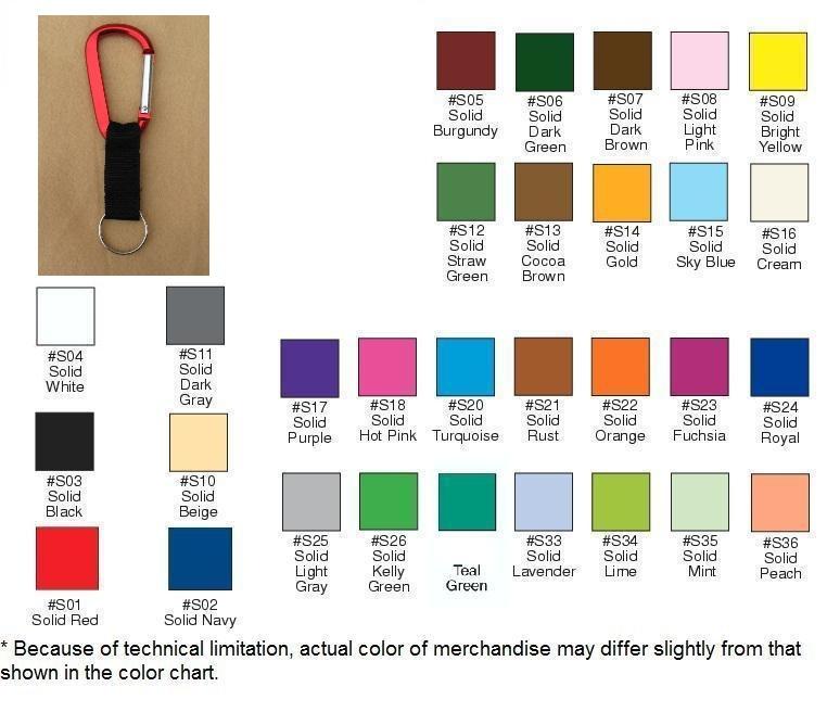 Carabiner Keyholder with Black Strap - DOZEN PRICED and PACKED. image