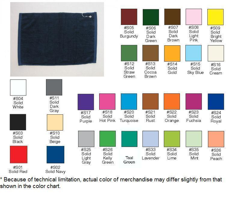 Corner Grommeted Hand Towels, Blank Plain - DOZEN PRICED and PACKED. image