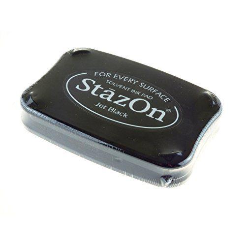 StazOn Multi-Surface Inkpad, pre-inked with Black Permanent Ink. image