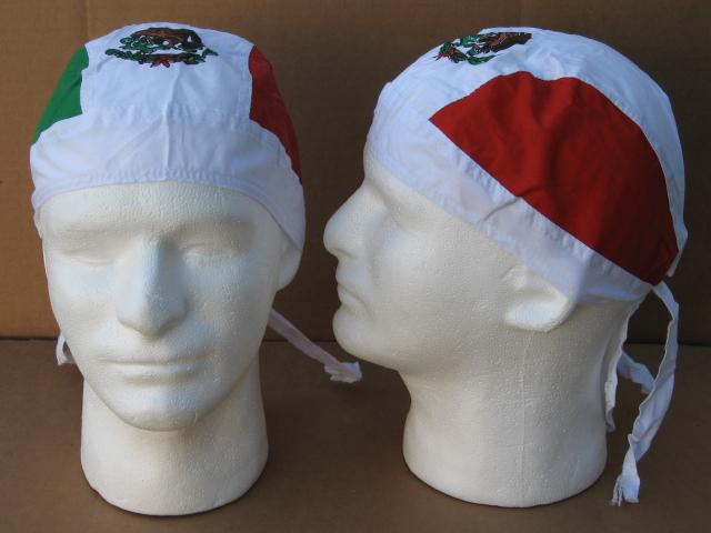 Durag/Do Rag Mexican Flag - PIECE PRICED. image