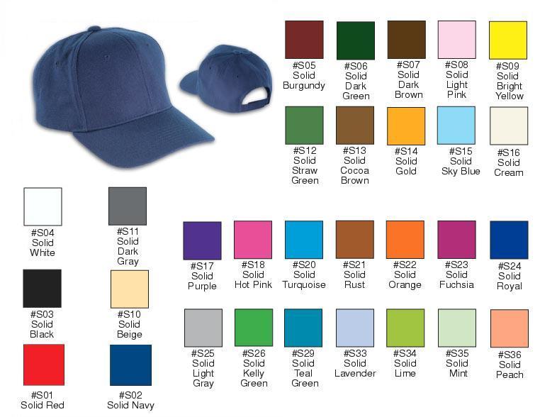 Kid Solid Plain Color Baseball Caps, Pro Style, PIECE PRICED. image