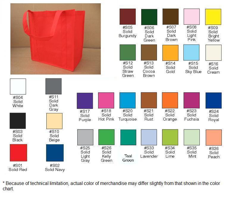NON-WOVEN - Tote Bags - Style #B - DOZEN - PRICED and PACKED. image