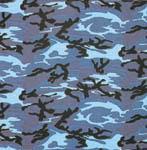 Polyester - Sky - Camouflage - Bandanas - DOZEN - PRICED and PACKED.