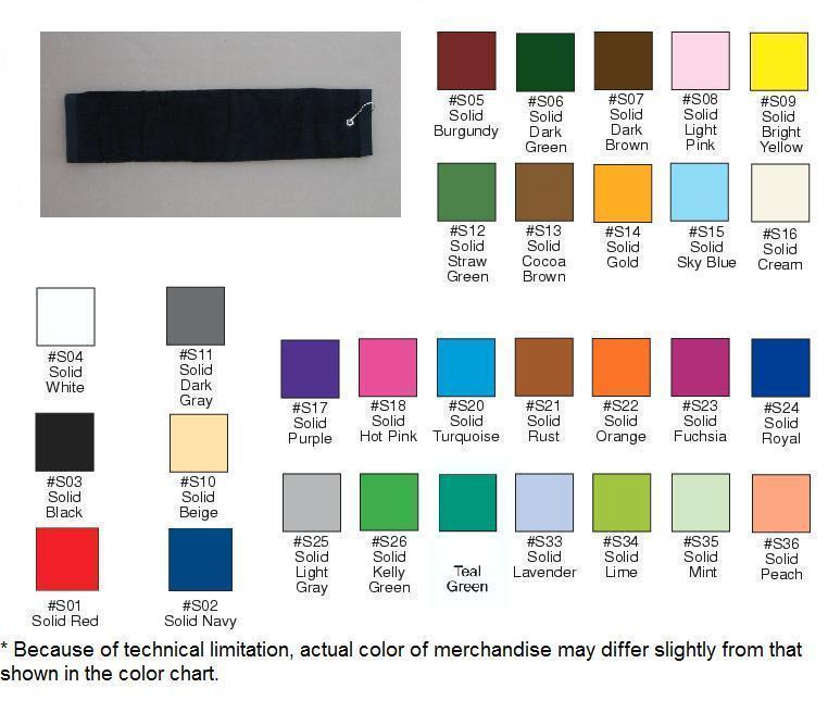 Tri Fold Grommeted Hand Towels, Blank Plain - DOZEN PRICED and PACKED.
