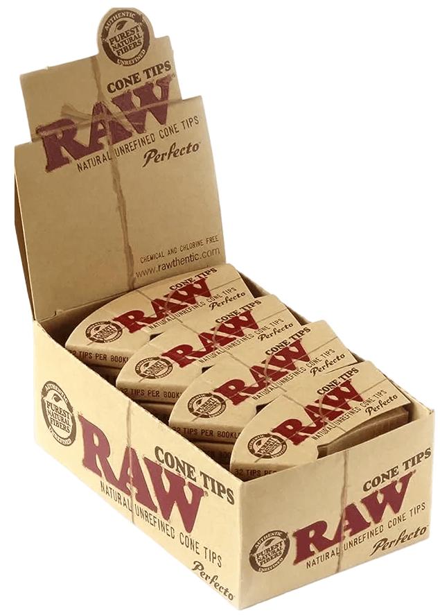 Raw Perfecto Cone Tips 32 Tips Per Booklet 24/booklets image
