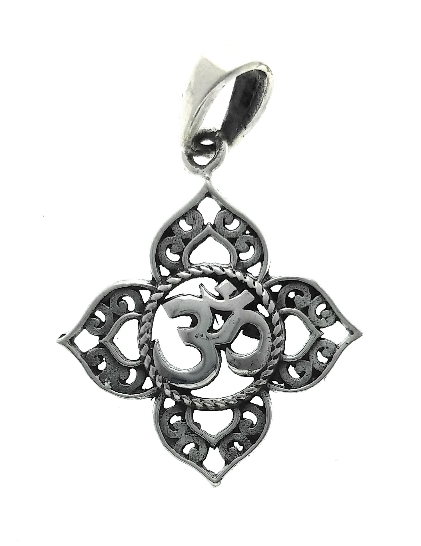 Sterling Silver Ohm Pendant image