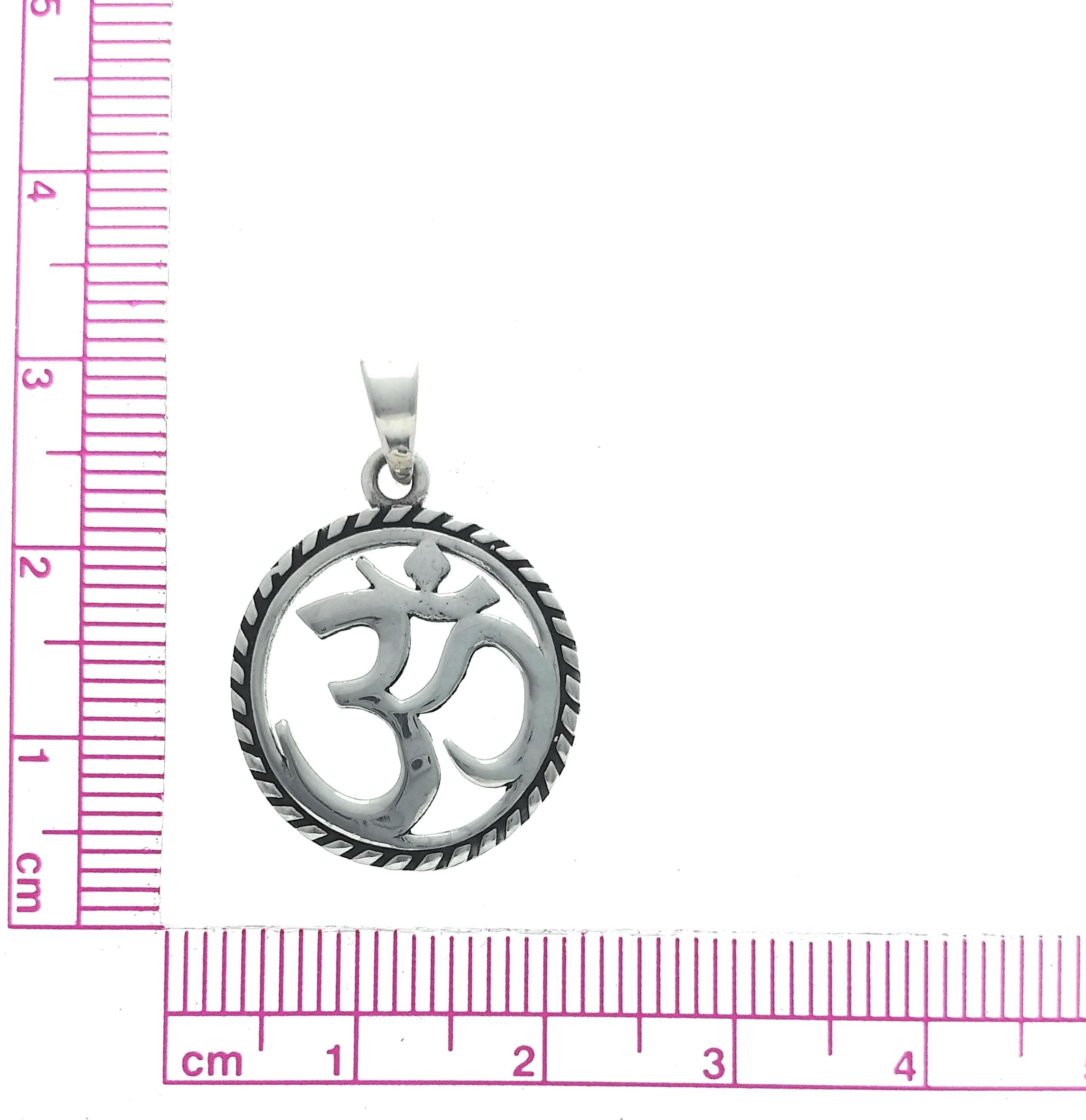 Sop163: Sterling Silver Ohm Pendant image